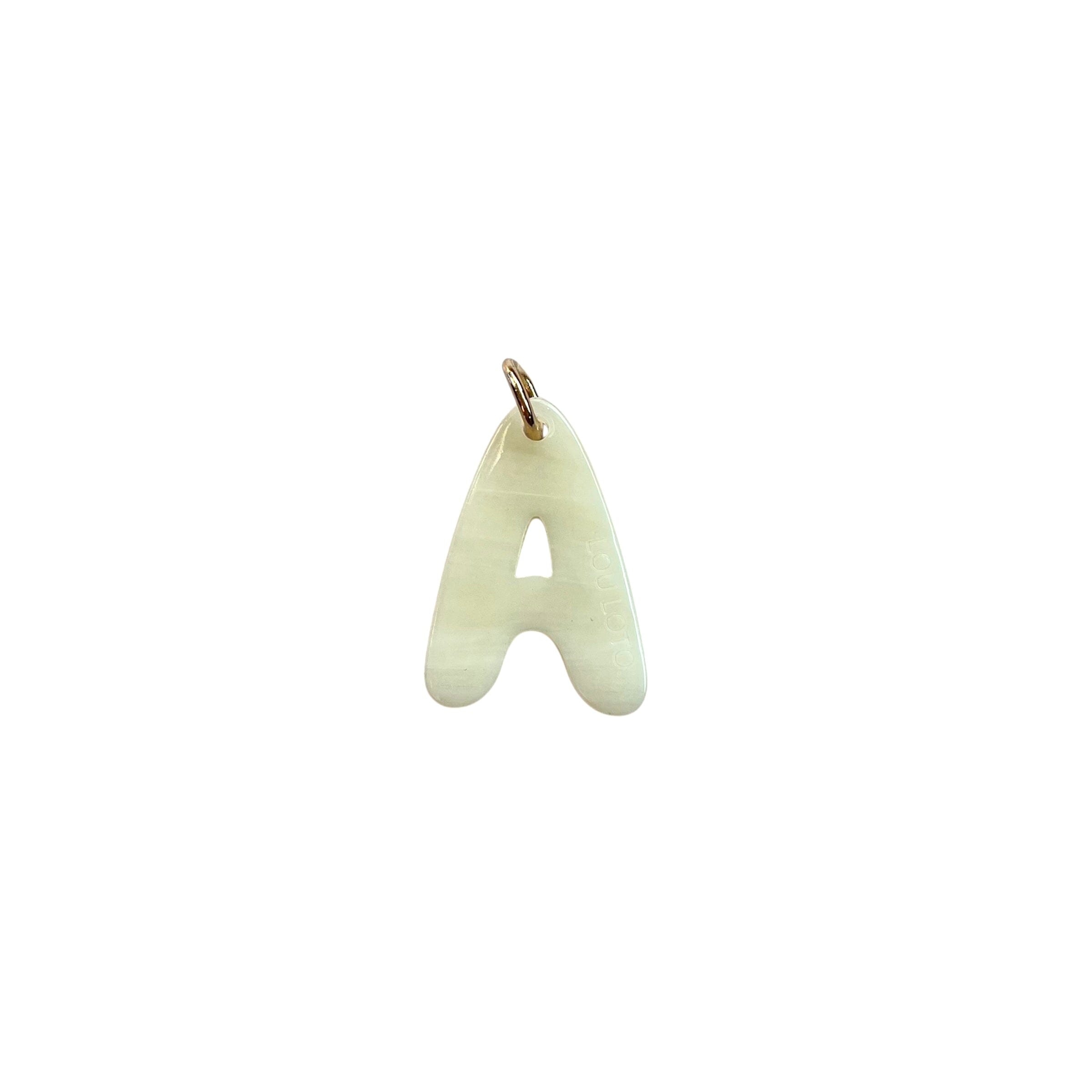 Anhänger "Buchstabe A" Schlüsselanhänger LOU LOTO Off-White