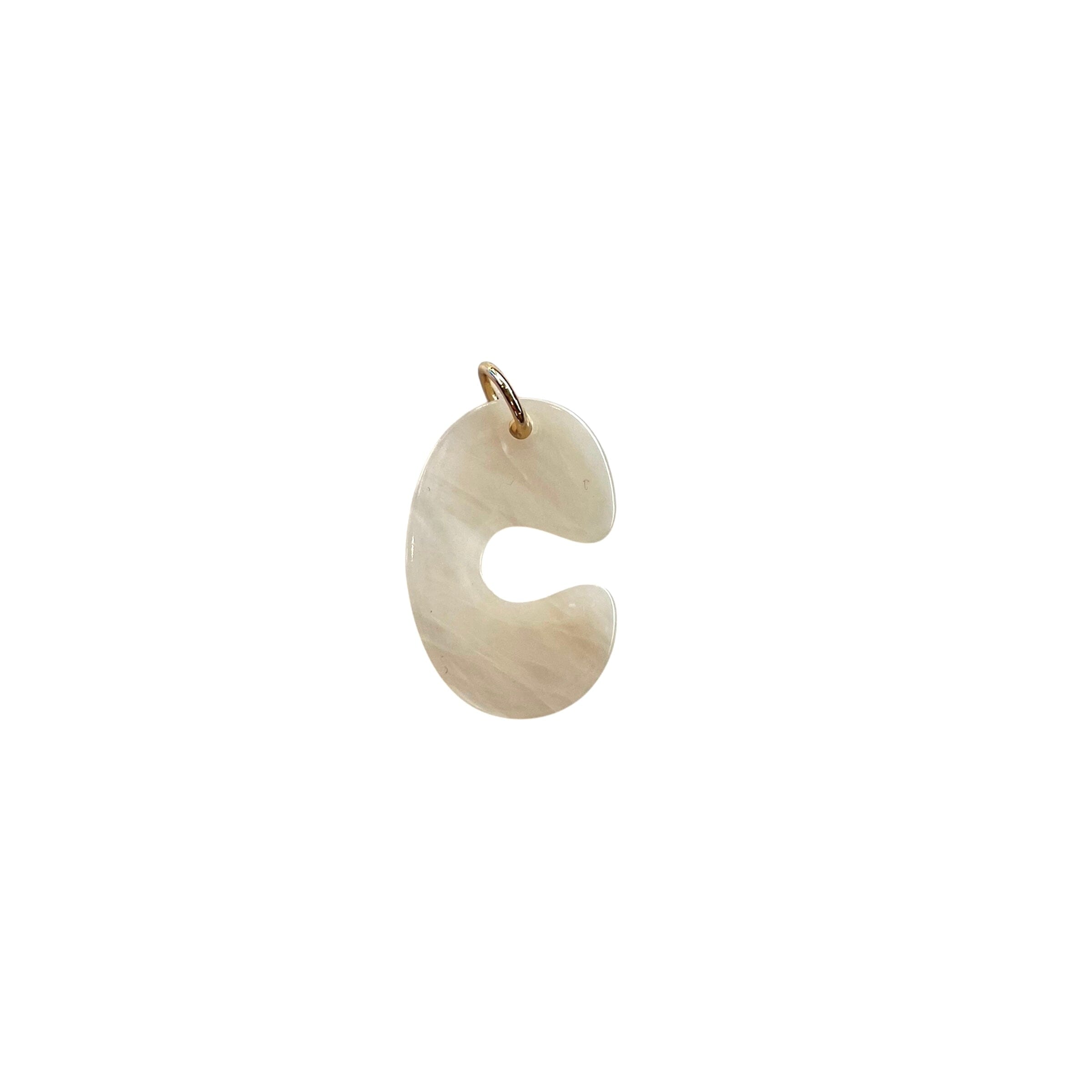 Anhänger "Buchstabe C" Schlüsselanhänger LOU LOTO Beige-Marble