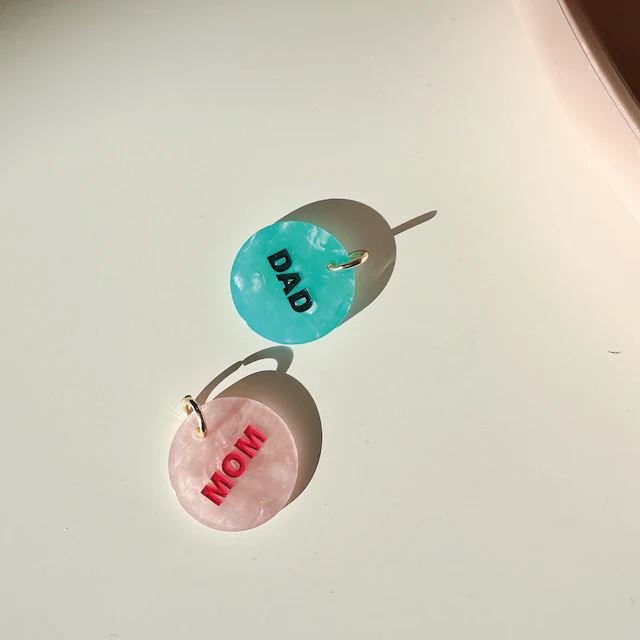 Anhänger Coin "Mom" Schlüsselanhänger LOU LOTO