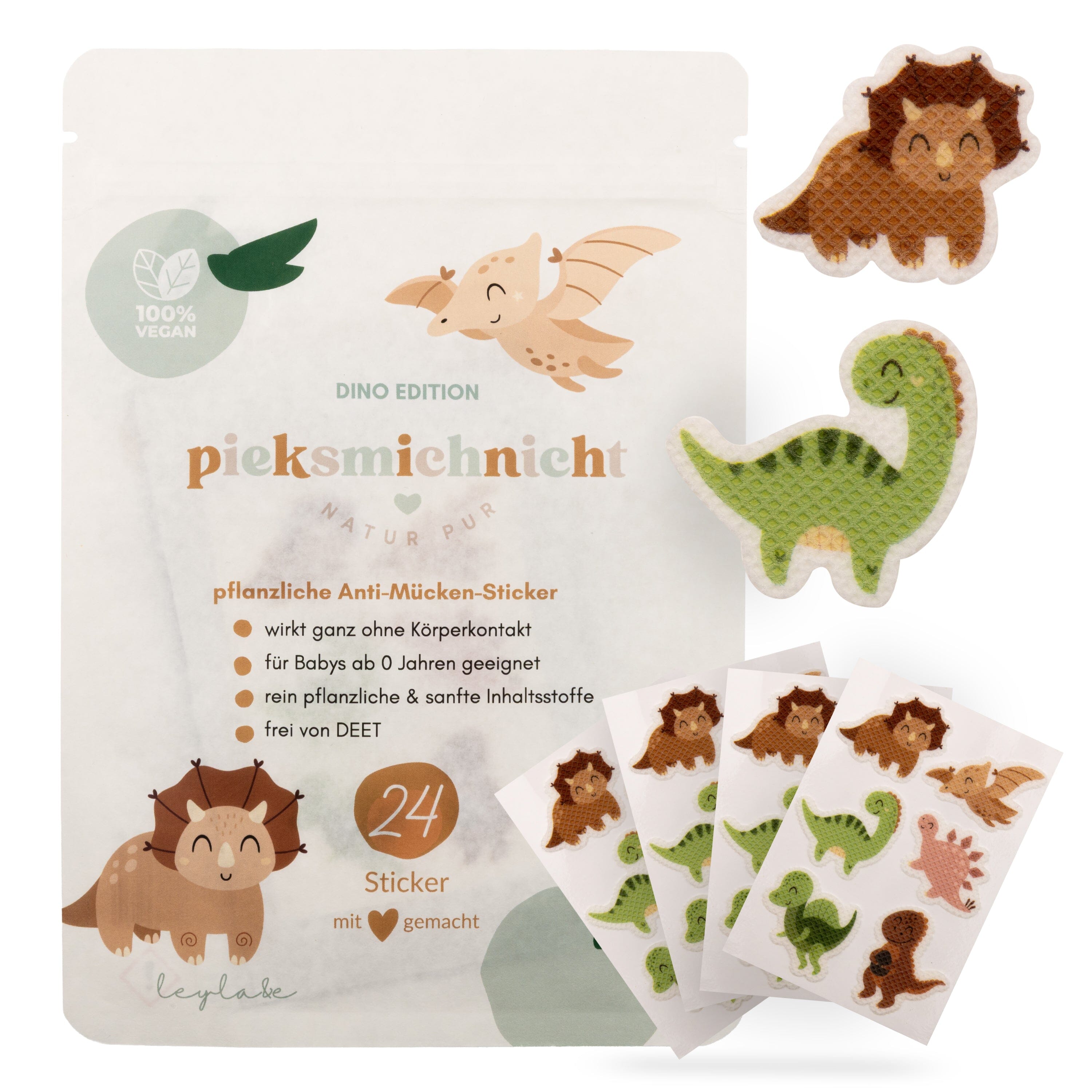 Anti-Mücken-Sticker "Dino Edition" Sticker pieksmichnicht