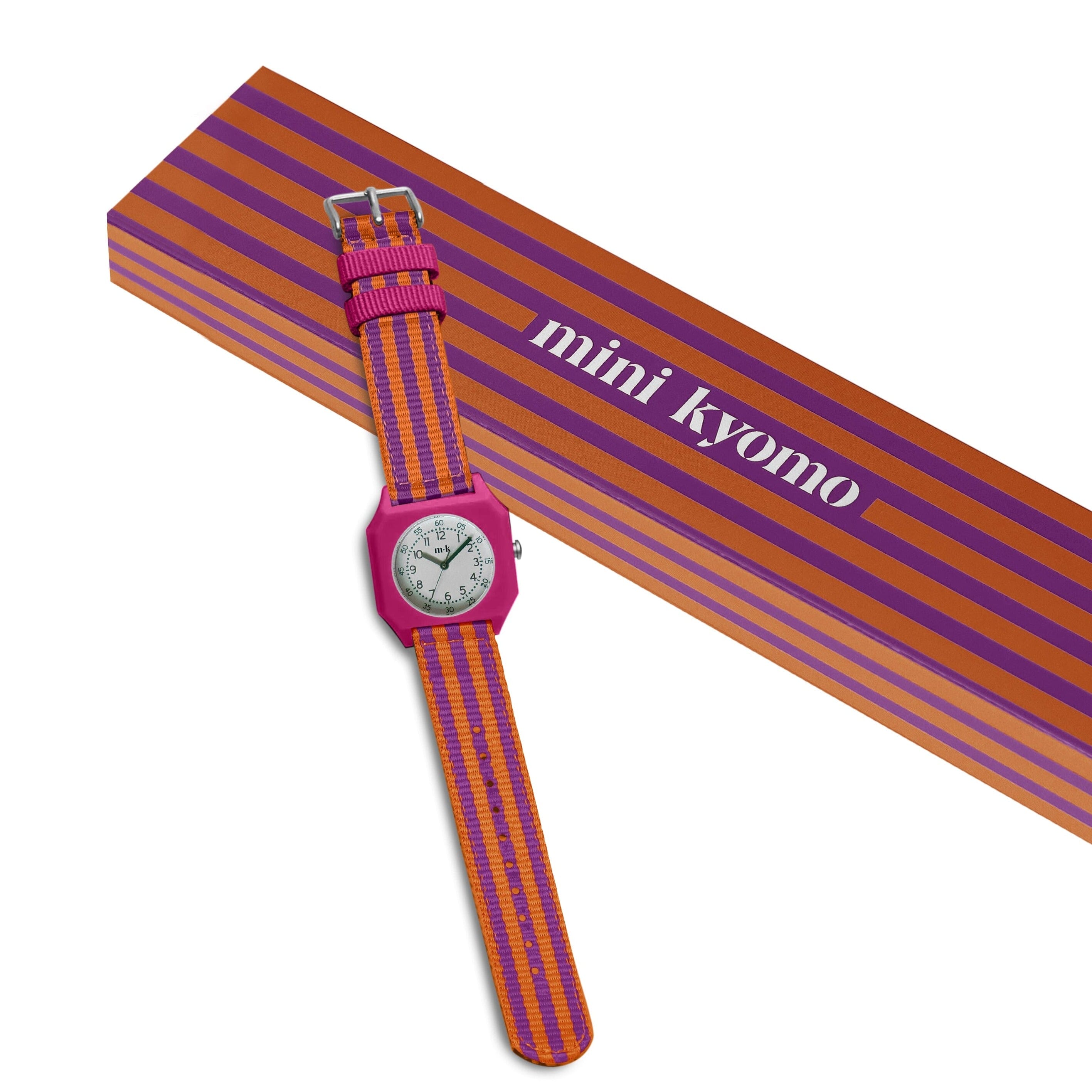Armbanduhr "Stripes - Ruby Papaya" Armbanduhren & Taschenuhren Mini Kyomo