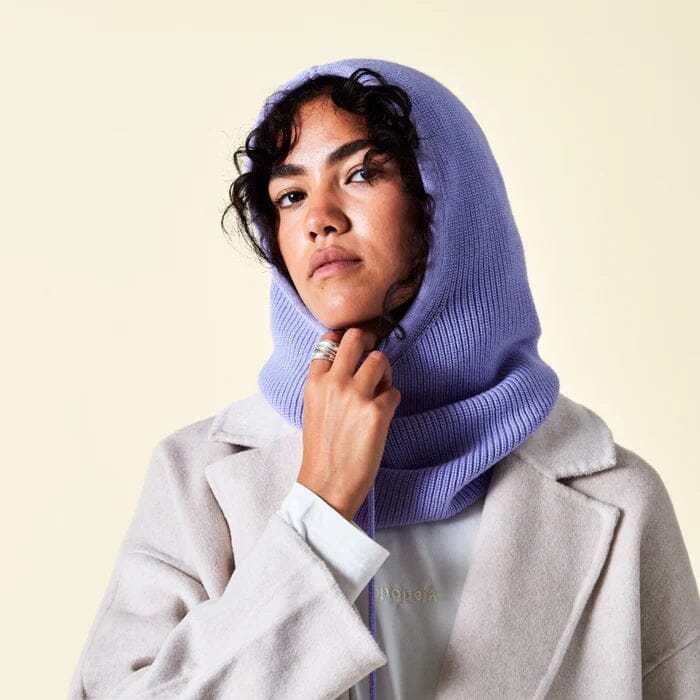 Balaclava aus Merinowolle „Uni" Mütze popeia