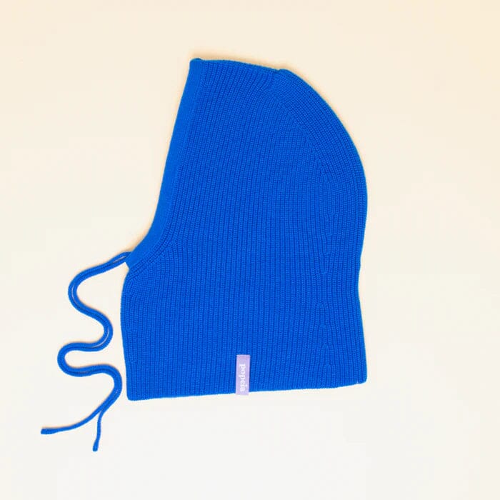Balaclava aus Merinowolle „Uni" Mütze popeia Blau