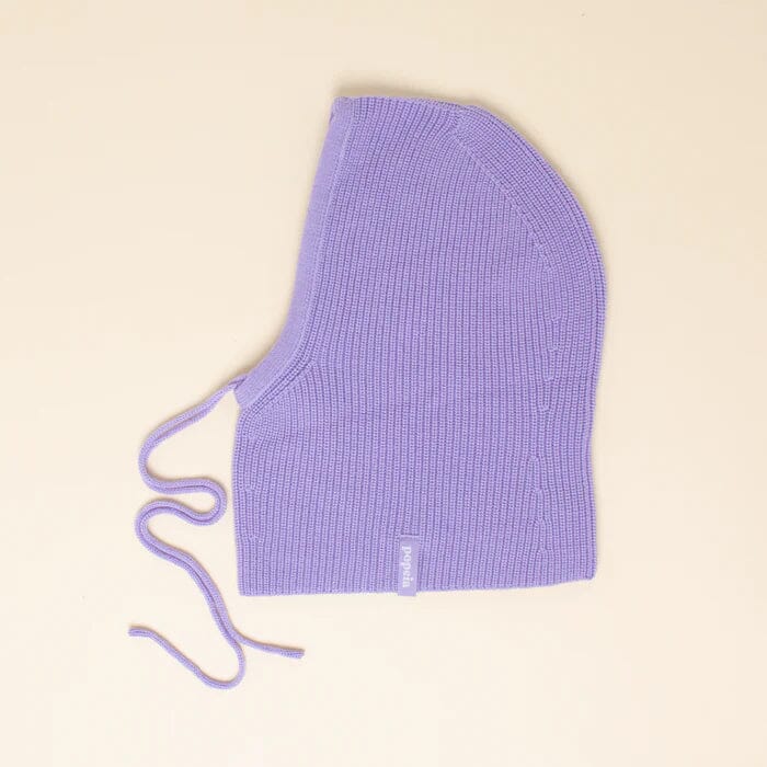 Balaclava aus Merinowolle „Uni" Mütze popeia Lila