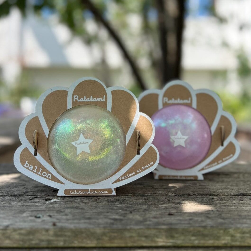 Ball "Muschel Weiß mit Glitzerfüllung" Ball Ratatam