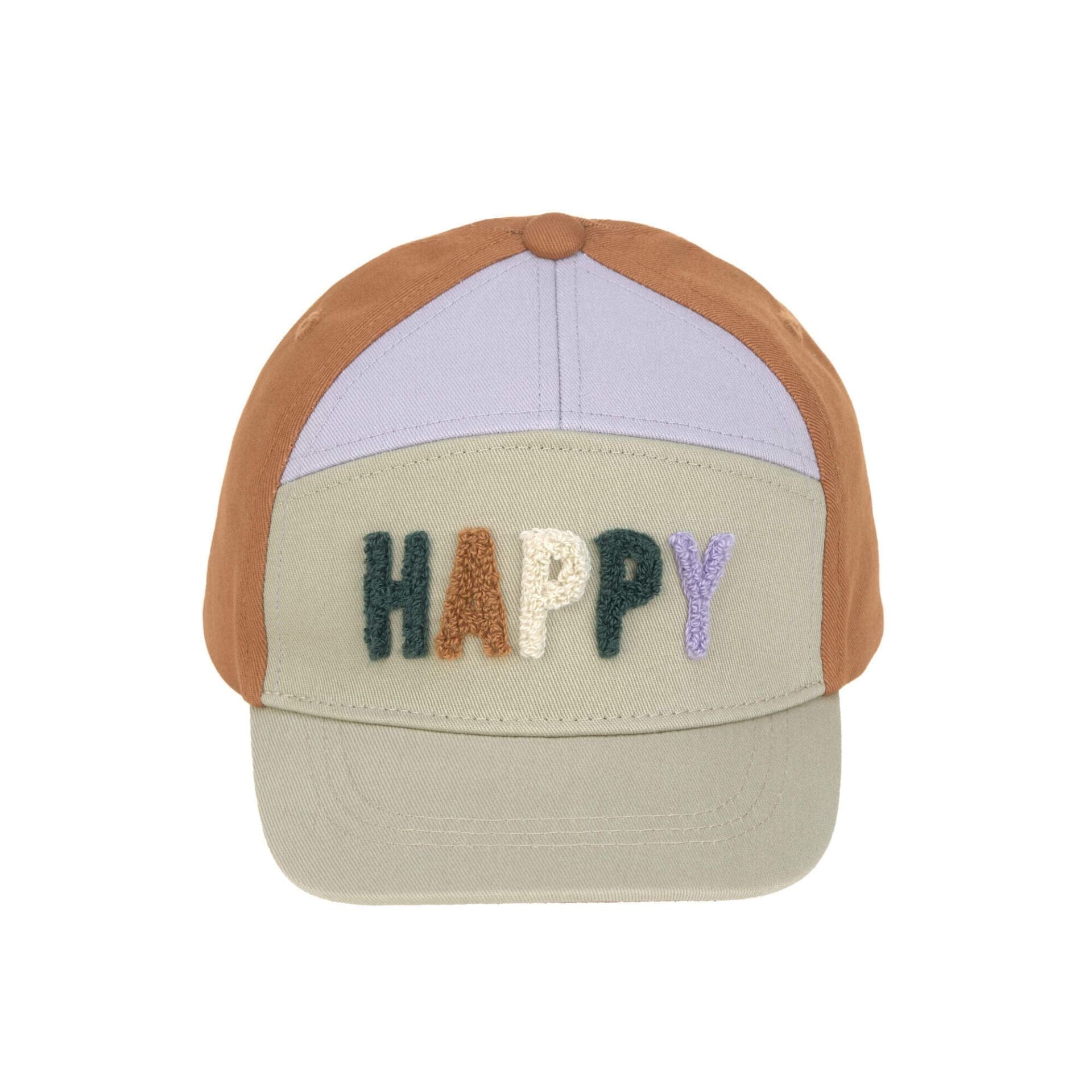 Basecap "Happy" Cap Lässig Karamell 1-2 Jahre