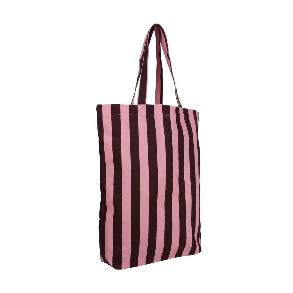 Baumwolltasche "Streifen" Tasche Kado Design Schokolade/Kaugummi