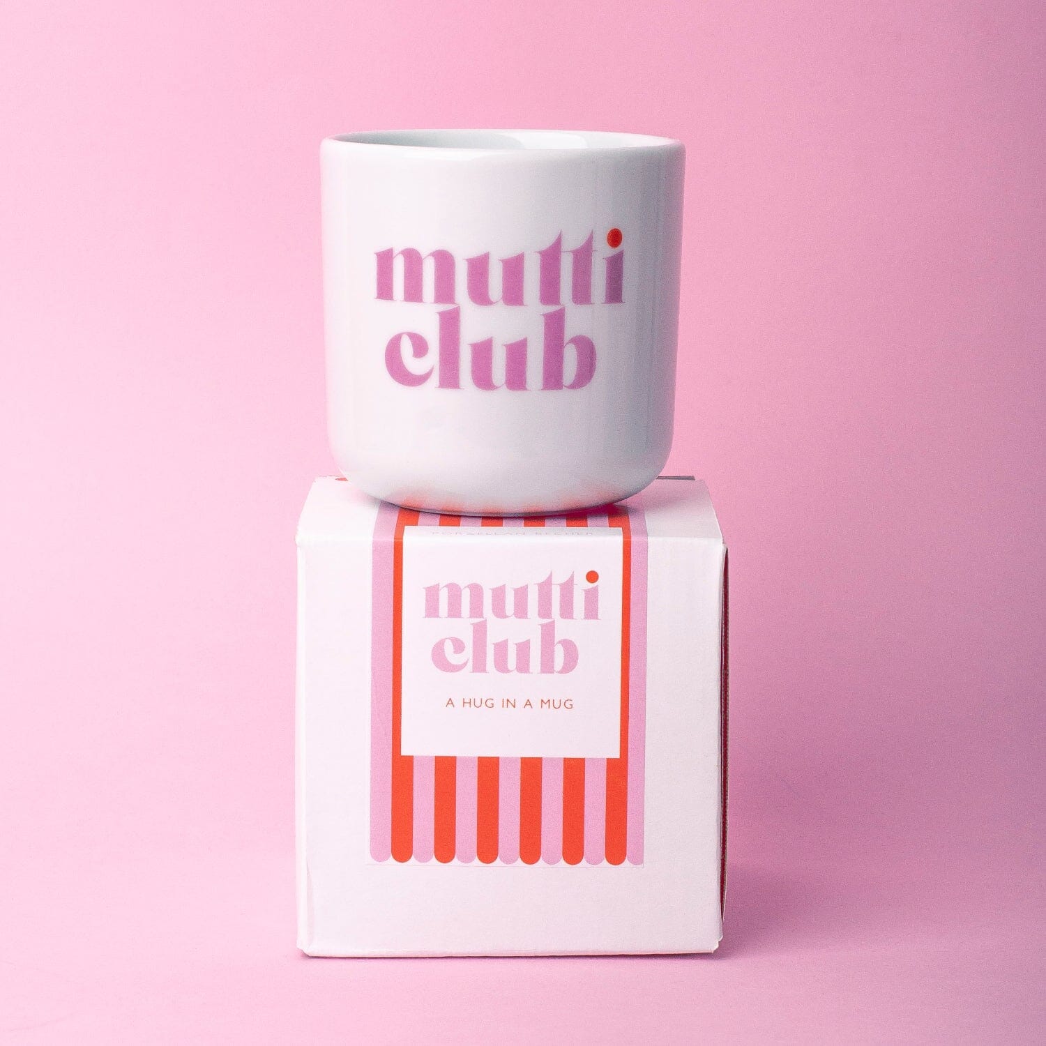 Becher "MUTTICLUB" Tasse Matsch mit Sahne Rosa