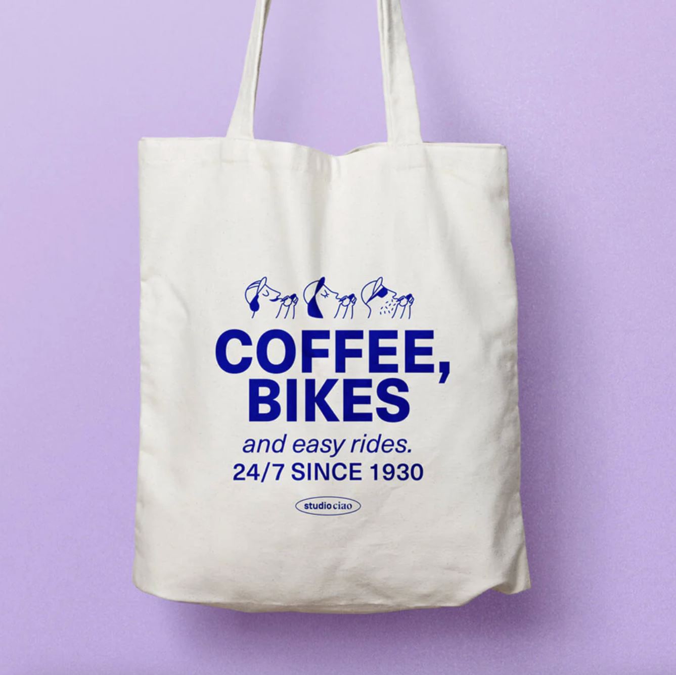 Beutel "Coffee, Bikes and easy rides" Shopper Studio Ciao