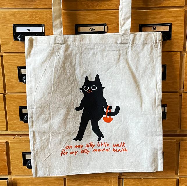 Beutel "Silly Little Walk" Shopper Slinga Illustration