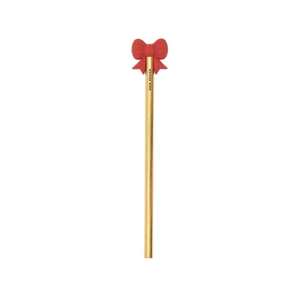 Bleistift mit Radiergummi "Schleifen" Bleistift Rico Design Gold