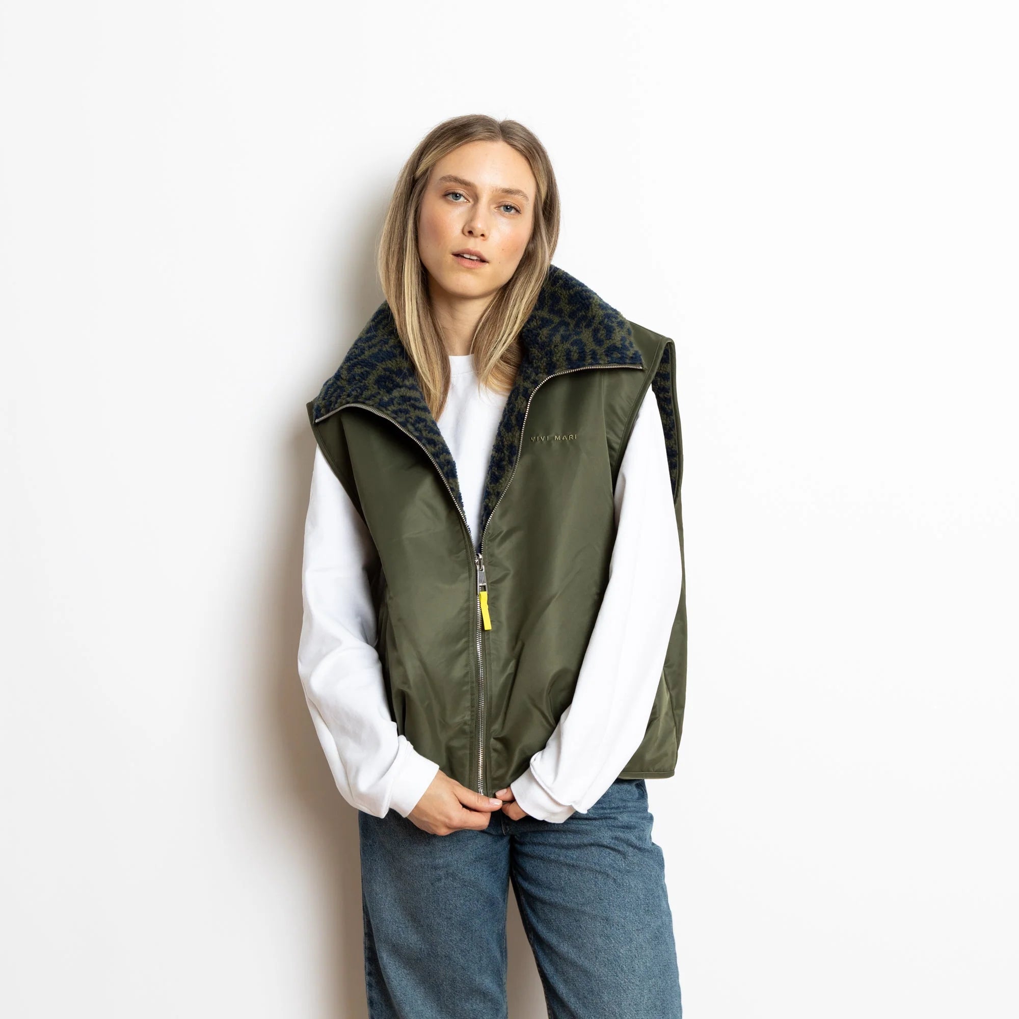 Bomber Wendeweste "leo navy/olive" Weste Vivi Mari