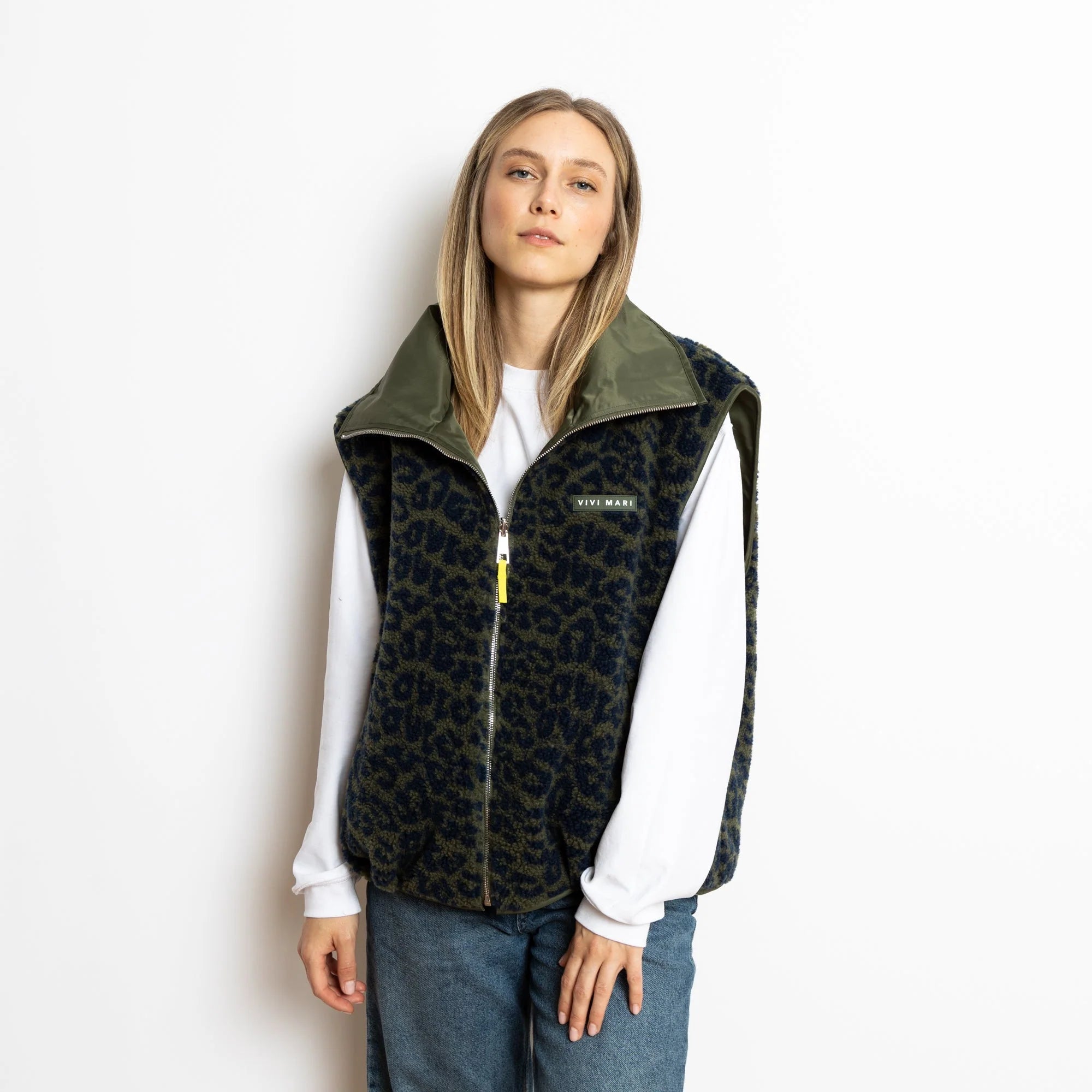 Bomber Wendeweste "leo navy/olive" Weste Vivi Mari XS/S