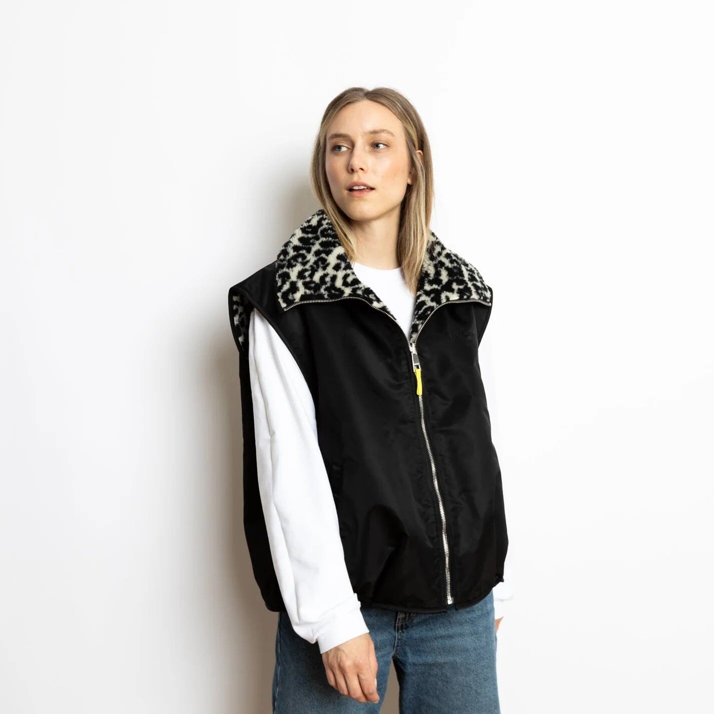 Bomber Wendeweste Weste Vivi Mari black/leo black-sand XS/S