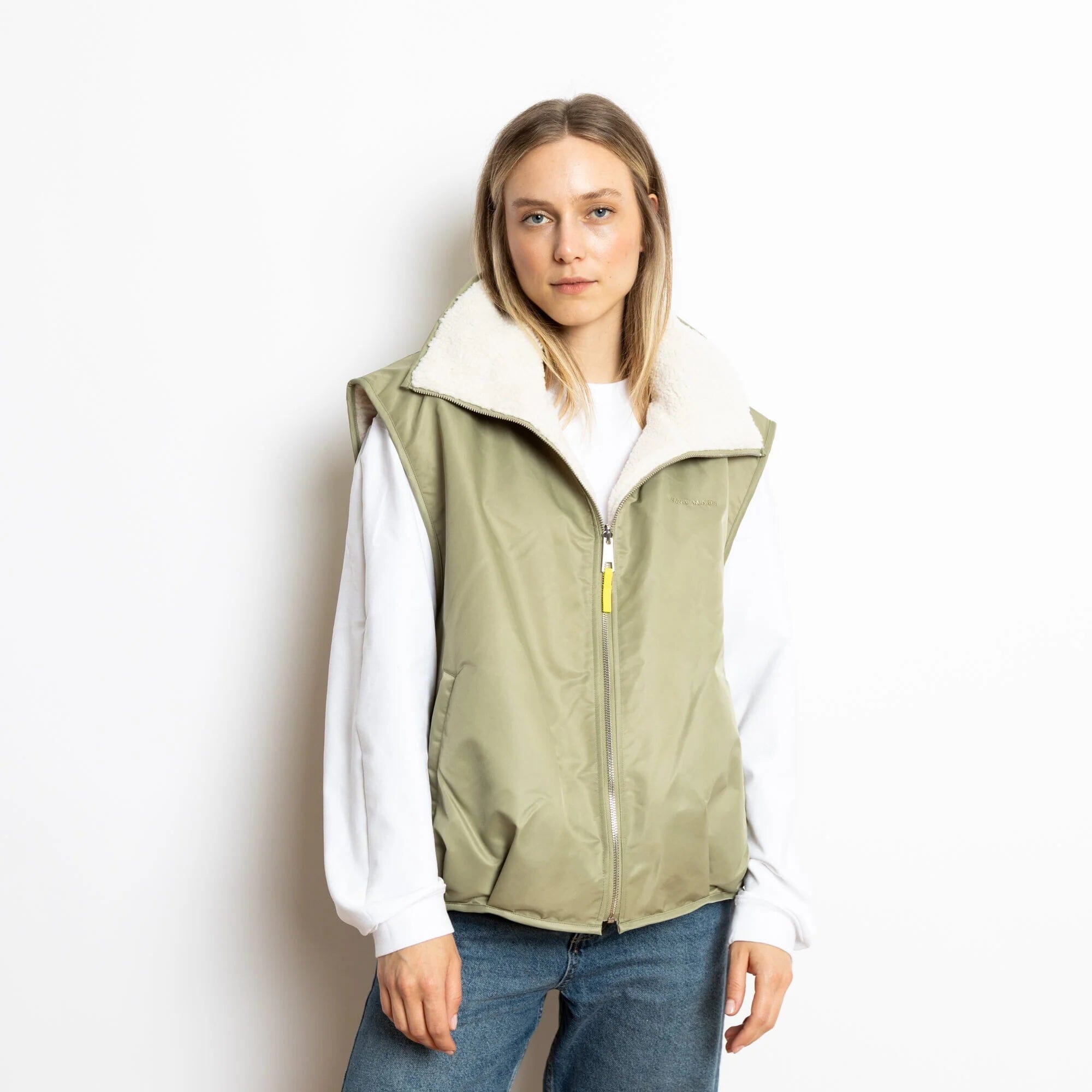 Bomber Wendeweste Weste Vivi Mari pale olive/sand XS/S