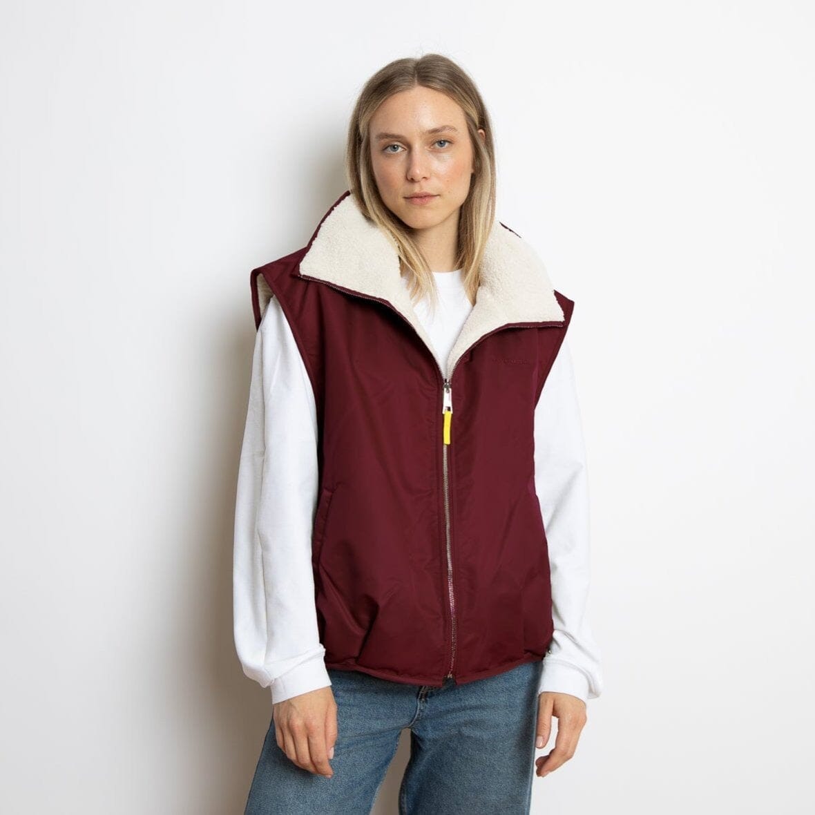 Bomber Wendeweste Weste Vivi Mari wine red/sand XS/S