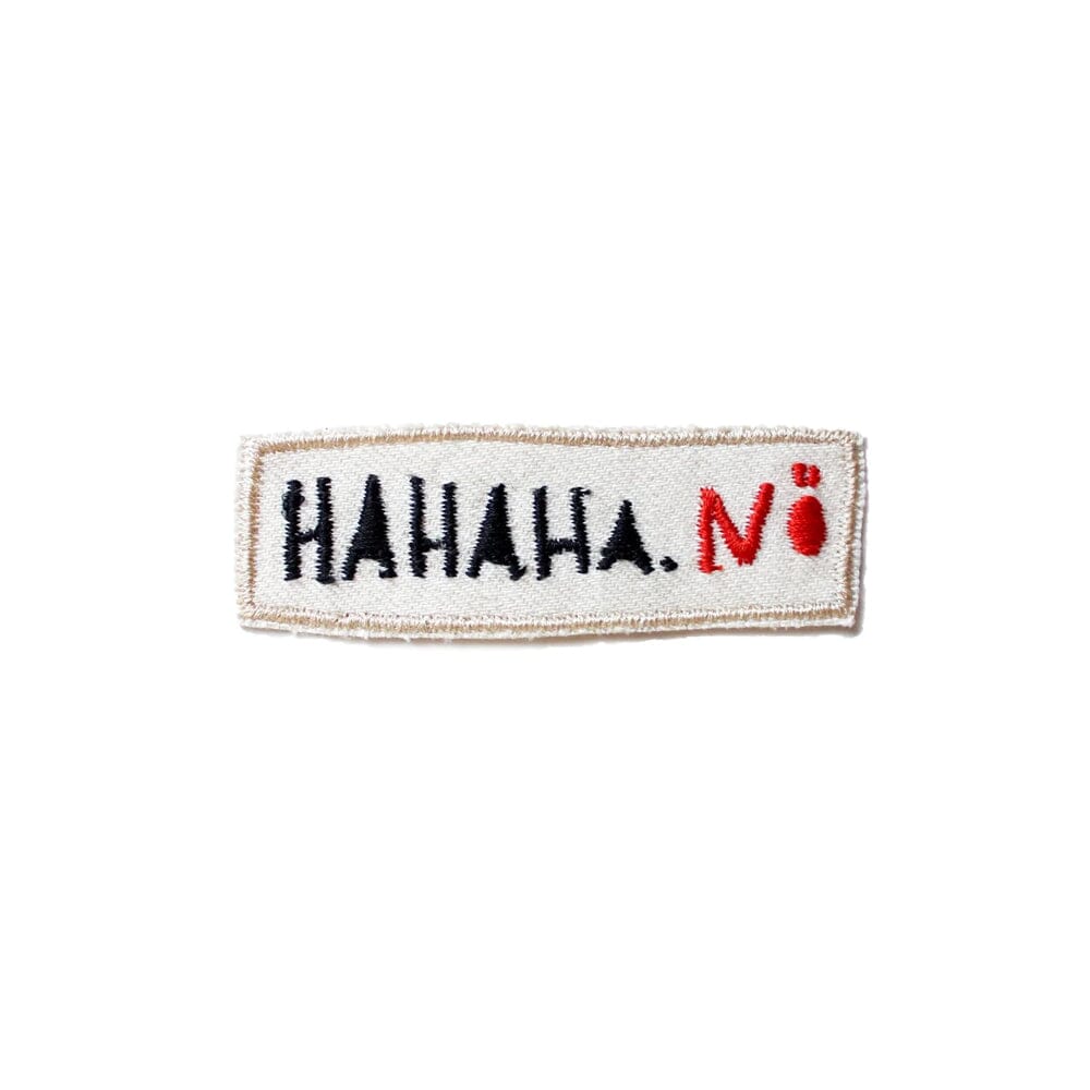 Bügelpatch "Hahaha NÖ" Bügelflicken Halfbird