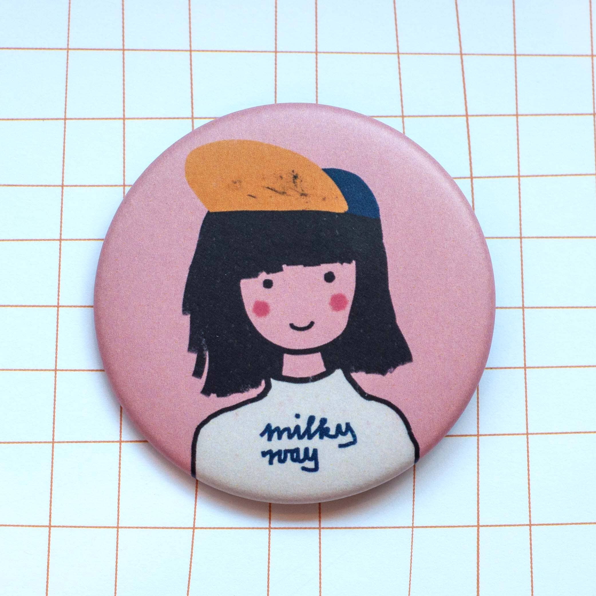 Button "Milky Way" Button Framboise und Ketchup