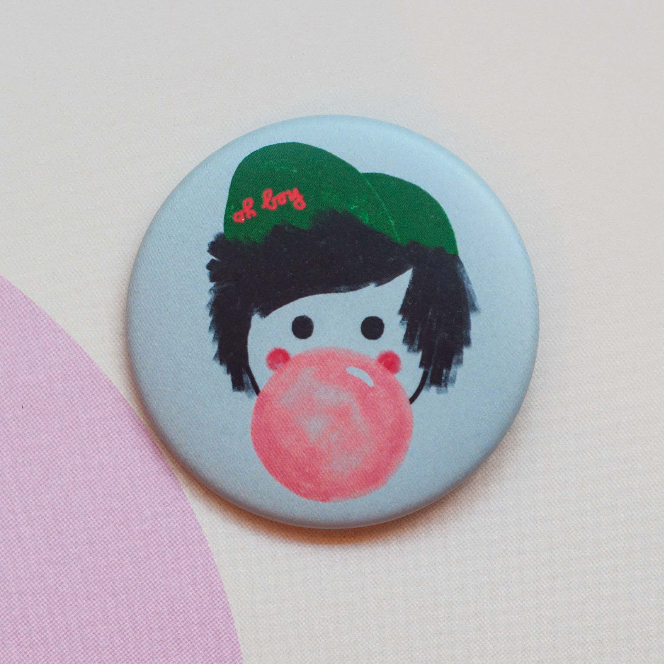 Button "Oh Boy" Button Framboise und Ketchup