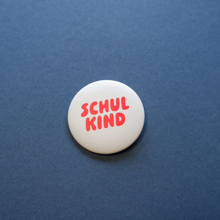 Button "Schulkind" Button tinyday beige