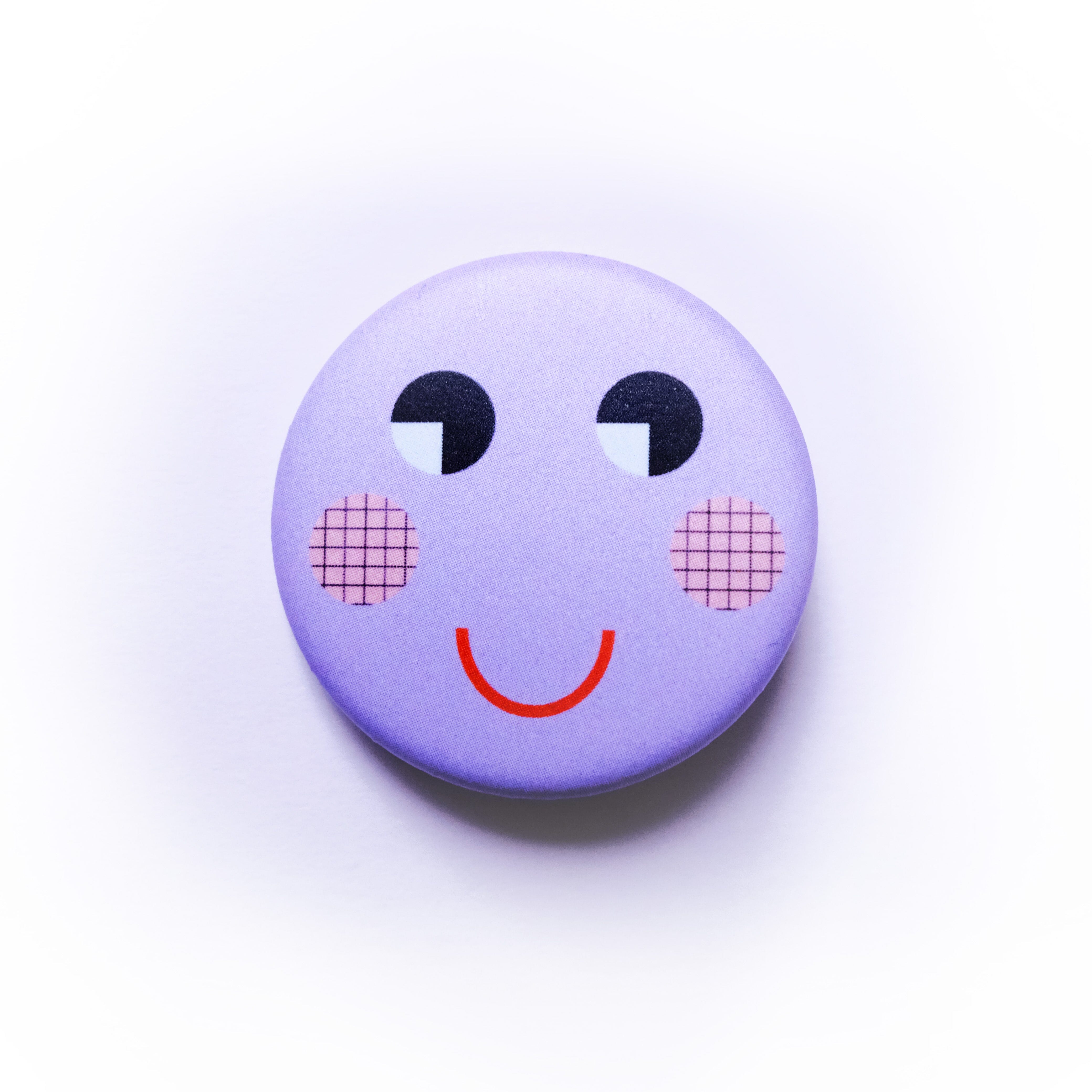 Button "Smiley Face Lila" Button Matsch mit Sahne