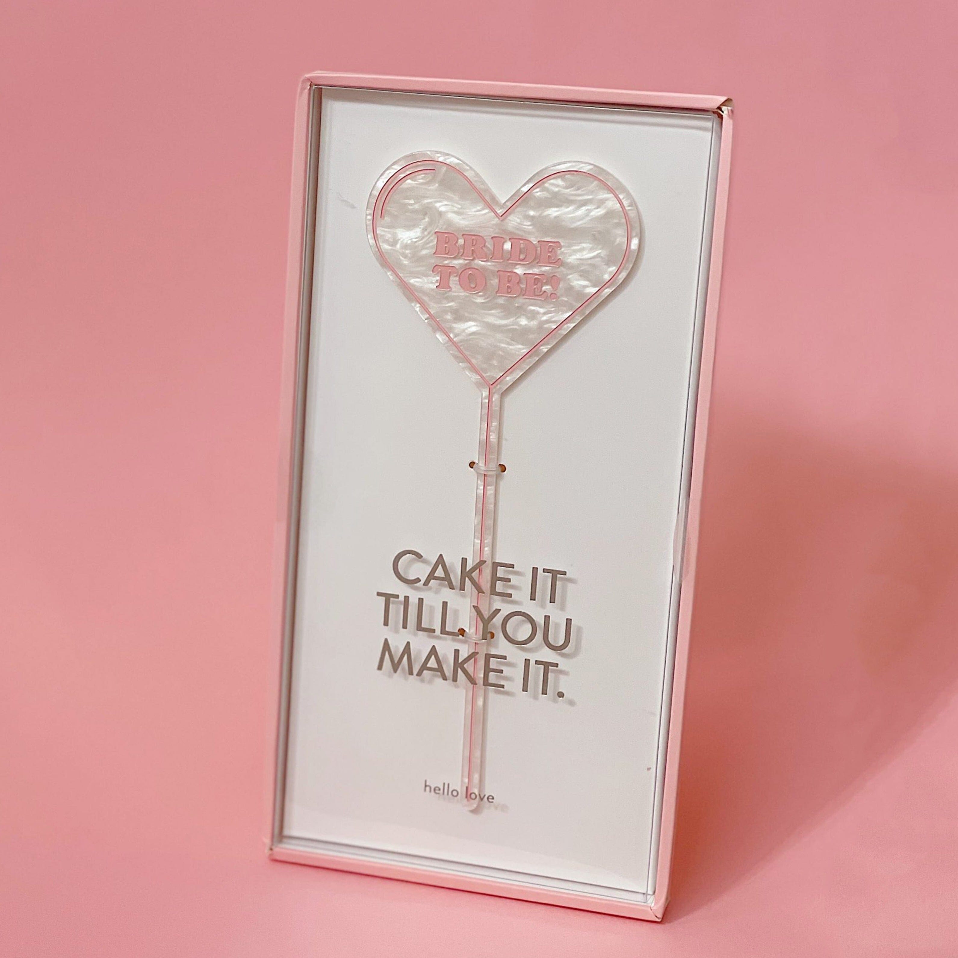 Cake Topper "Bride to be" Cake Topper hello love