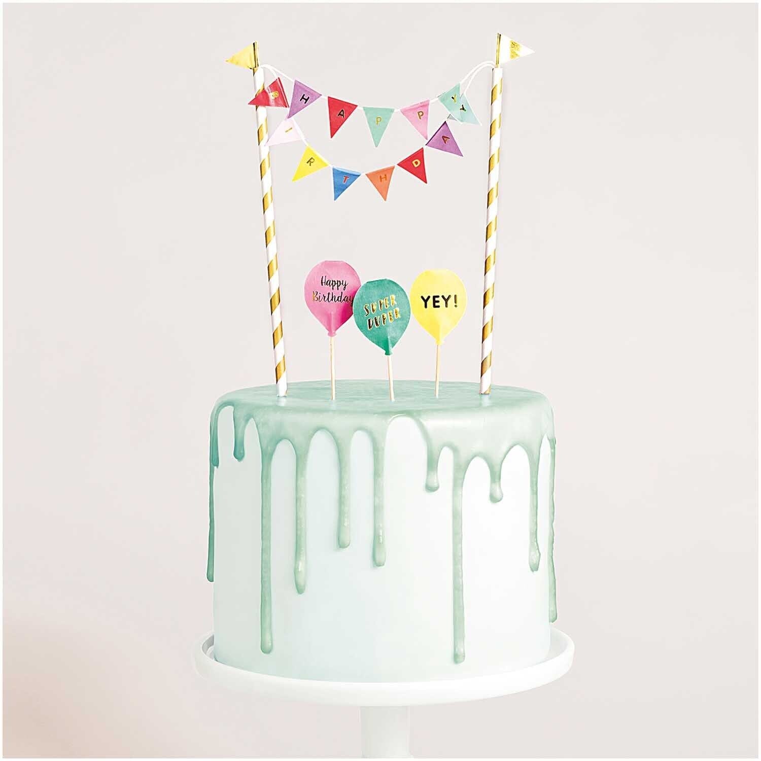 Caketopper Set "Happy Birthday" Cake Topper Rico Design