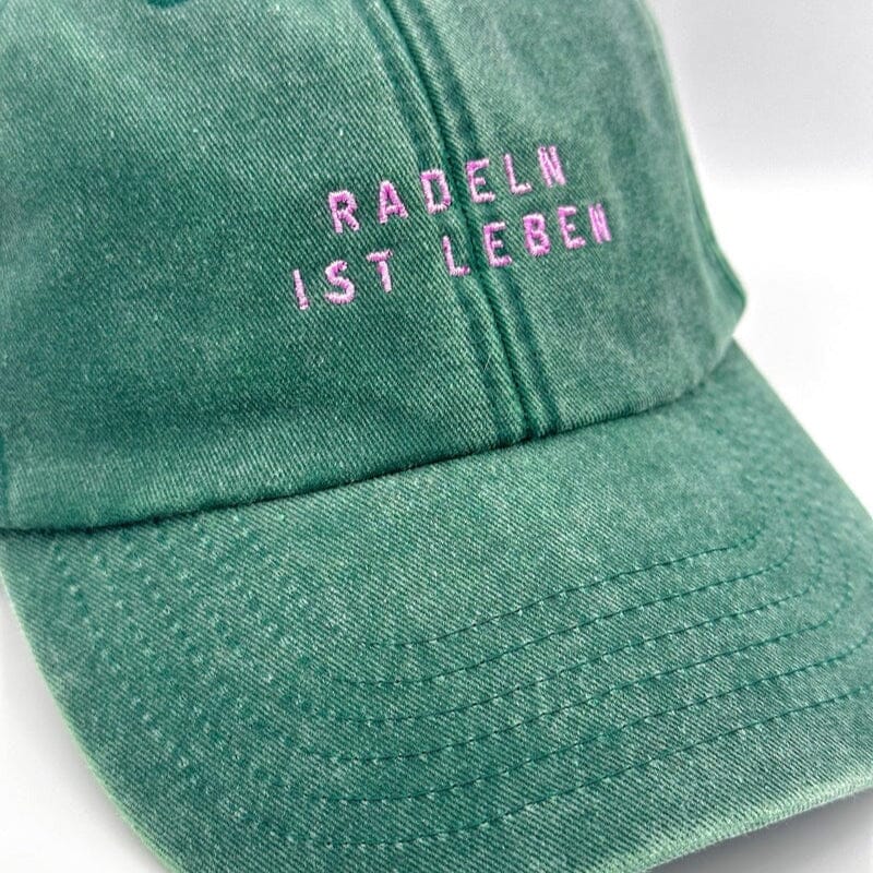 Cap "Radeln ist Leben" Cap die busenfreundin Grün/Lila