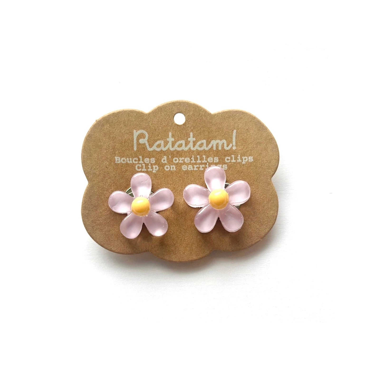 Clip-On Ohrringe "Blume" Ohrringe Ratatam Lila/Gelb