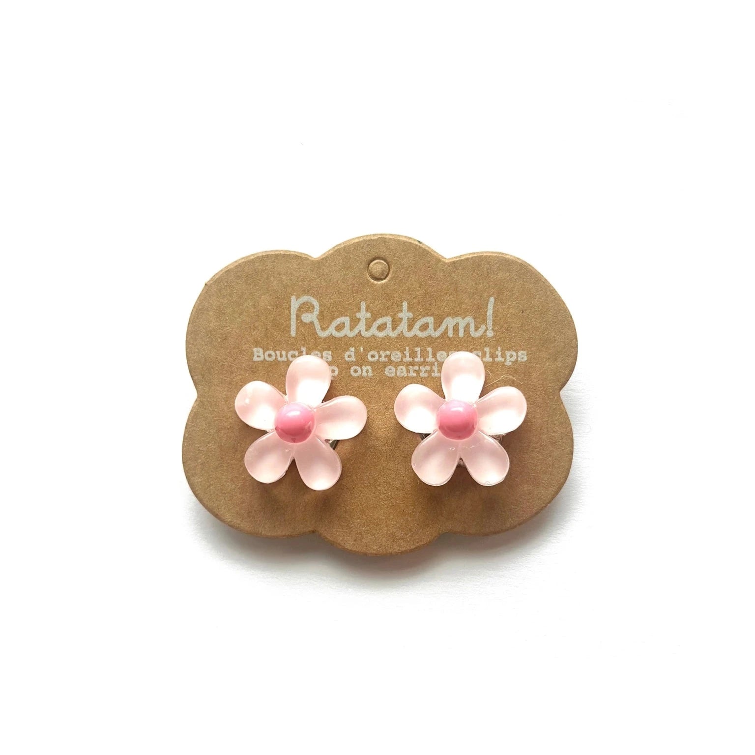 Clip-On Ohrringe "Blume" Ohrringe Ratatam Rosa/Pink