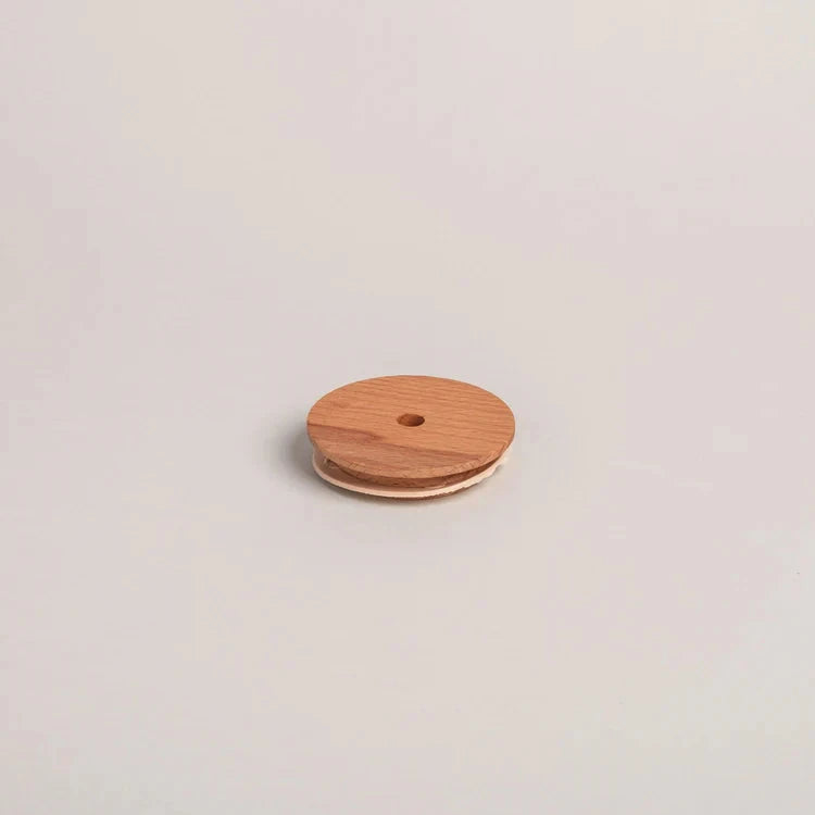 Deckel hohes Trinkglas "Holz" Eulenschnitt
