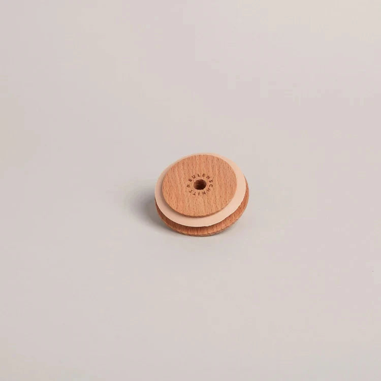Deckel hohes Trinkglas "Holz" Eulenschnitt