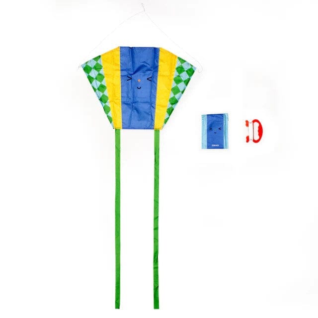 Drachen "Funny Faces-Pocket" KIKKERLAND Blau