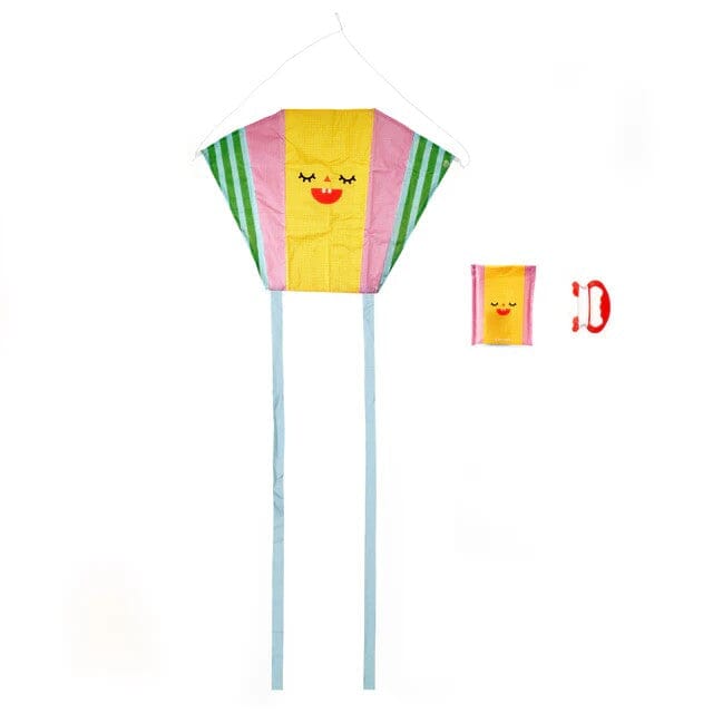 Drachen "Funny Faces-Pocket" KIKKERLAND Gelb