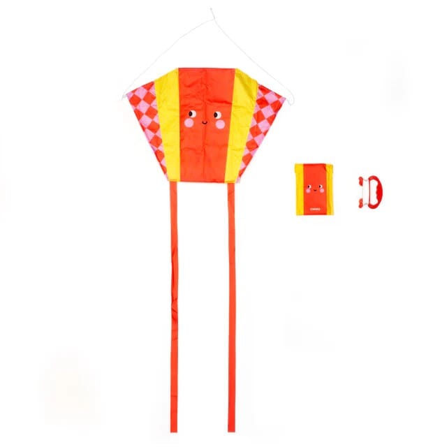 Drachen "Funny Faces-Pocket" KIKKERLAND Rot