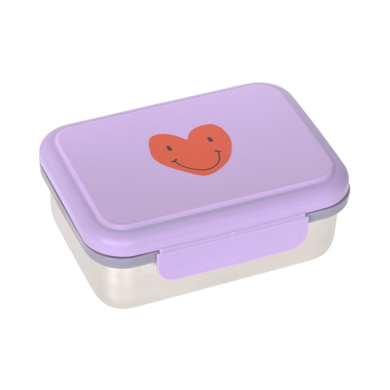 Edelstahl Lunchbox "Little Gang" Brotdose Lässig Herz Lila