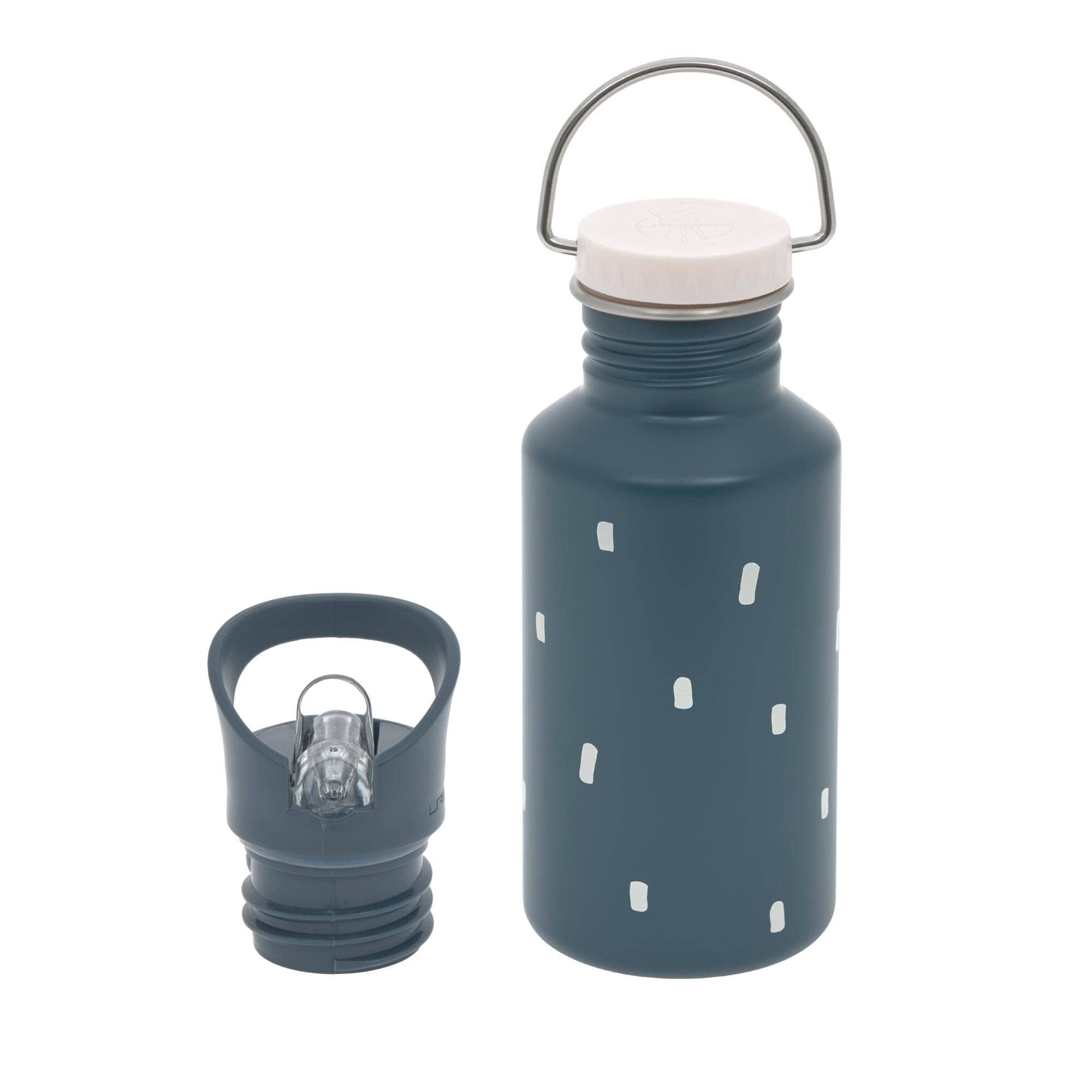 Edelstahl Trinkflasche "Happy" Trinkflasche Lässig navy prints