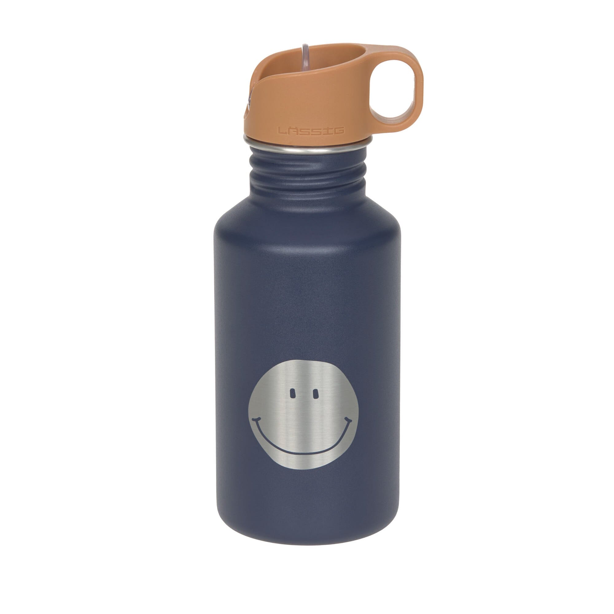 Edelstahl Trinkflasche "Little Gang" Trinkflasche Lässig Smiley Navy