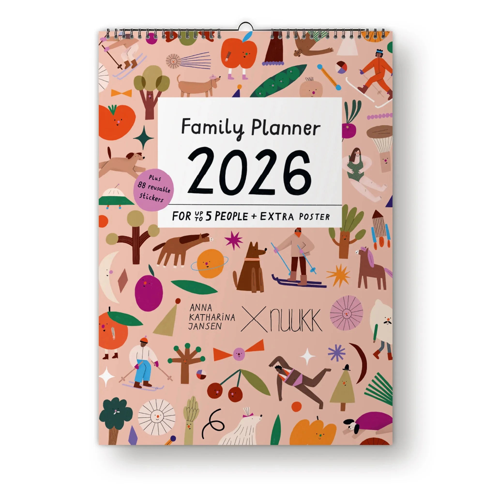 Familienplaner 2026 "Ponys und Picknick" Kalender Nuukk