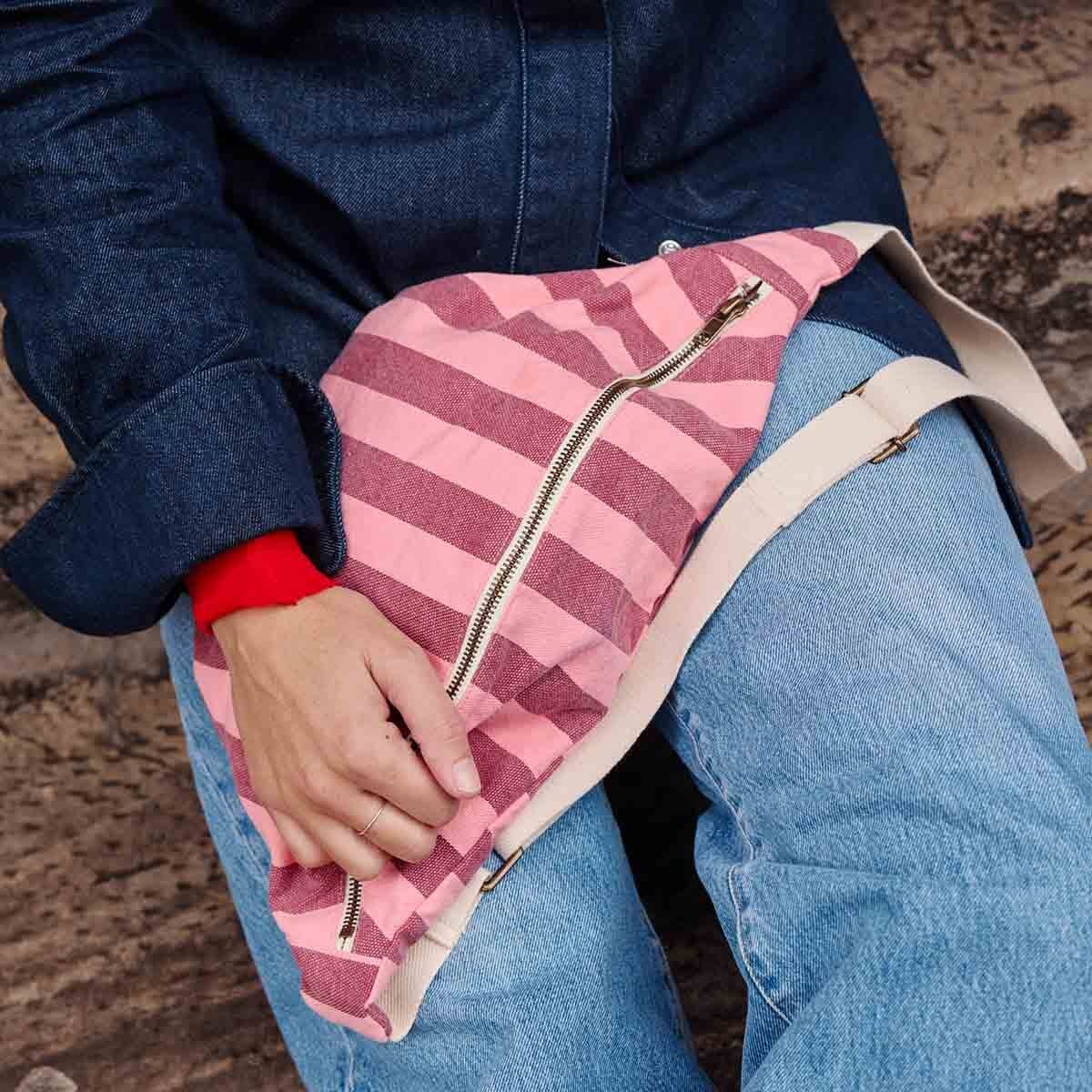 Fanny Pack "Streifen" Bauchtaschen Rose in April
