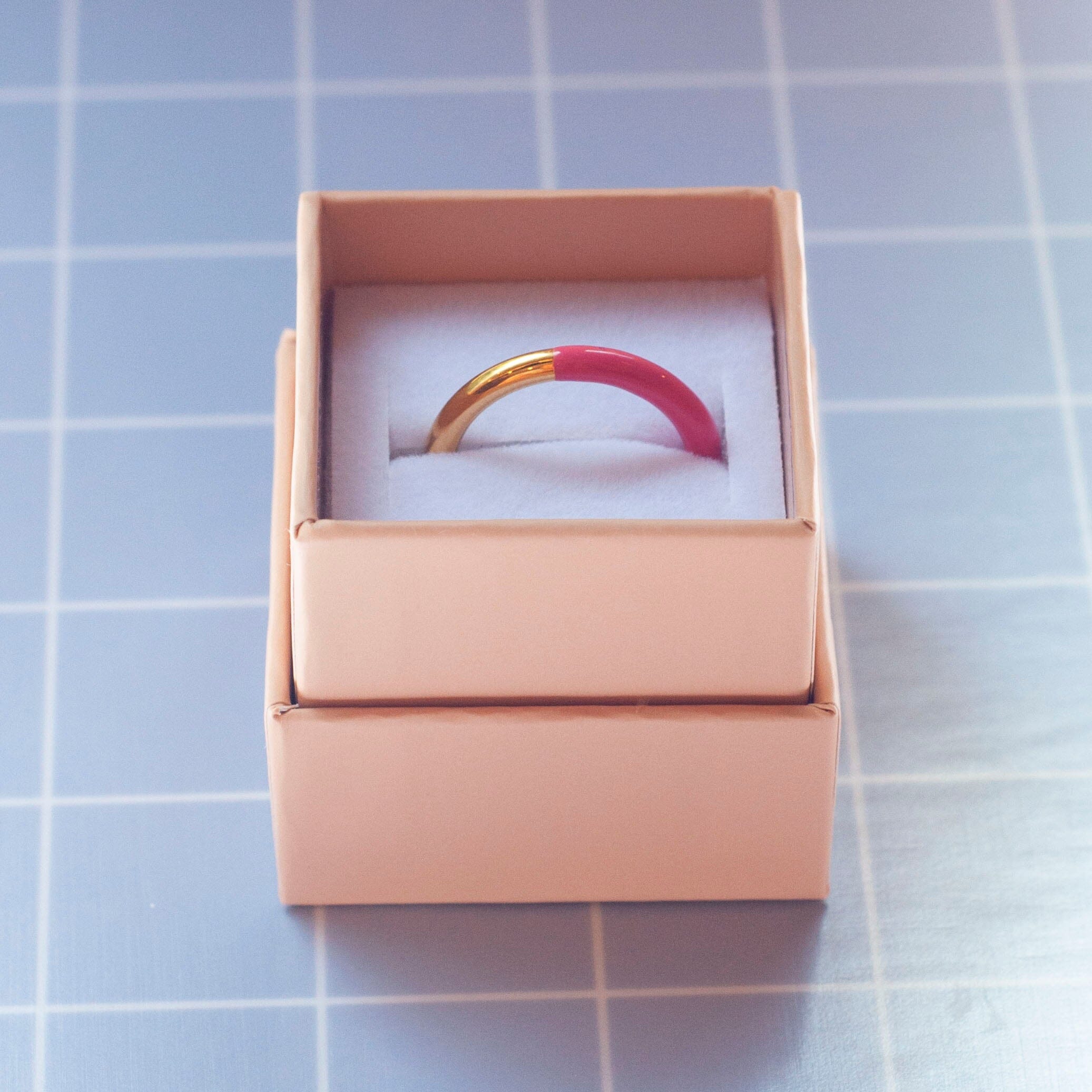 Fingerring "Double Gold" Ring Lulu Copenhagen Gold/Burnt Coral 52