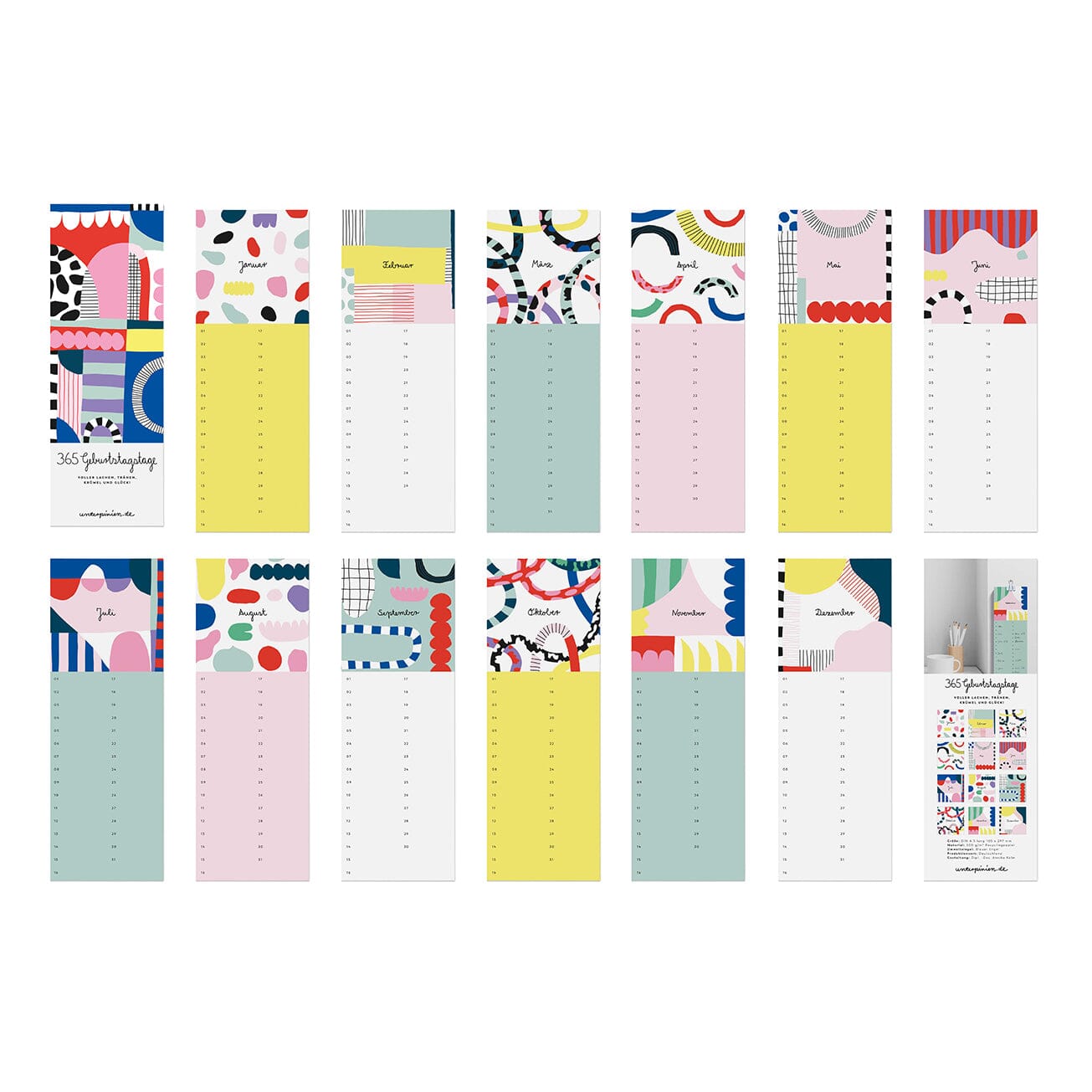 Geburtstagskalender "Shapes" Kalender Unter Pinien