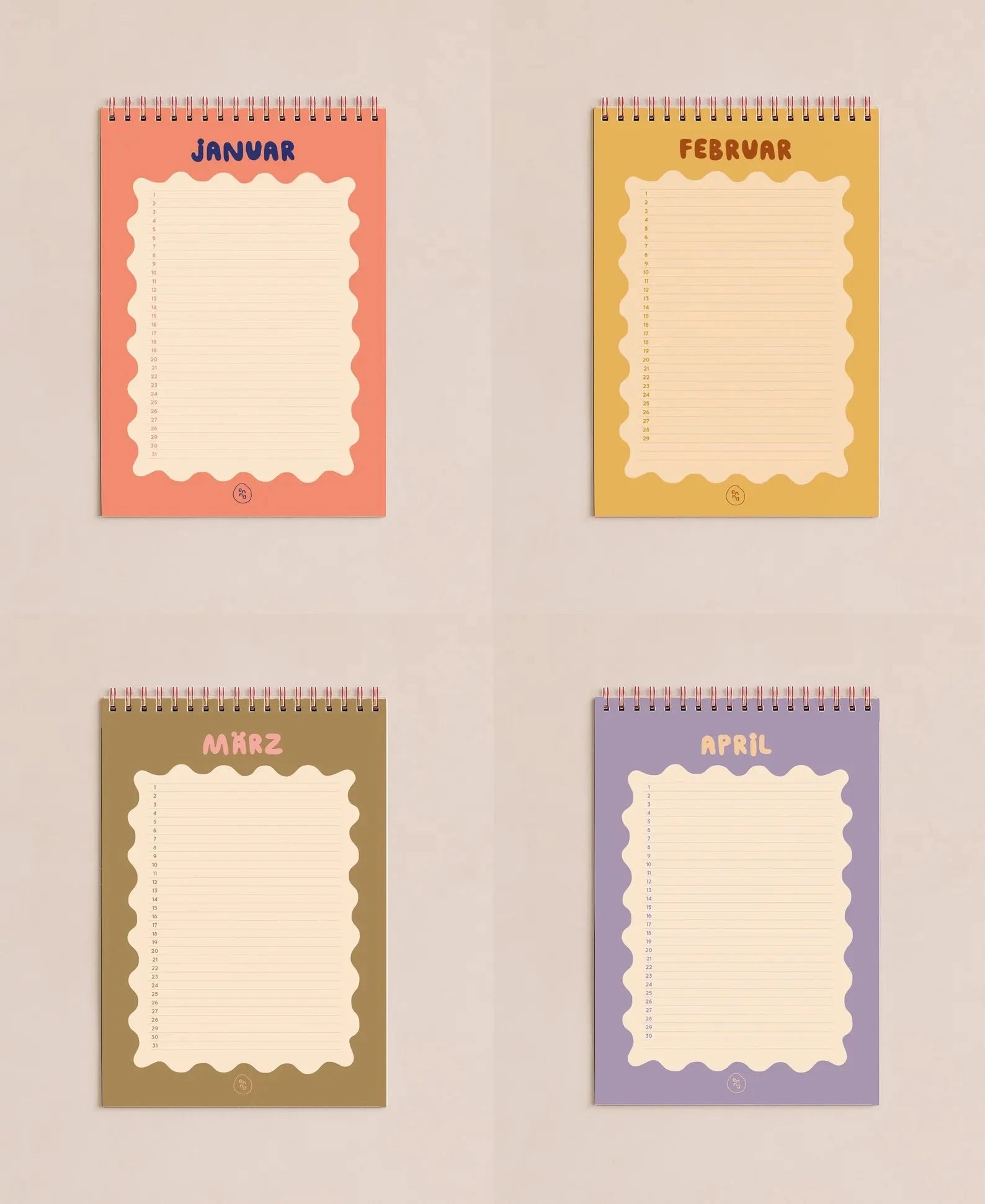 Geburtstagskalender "WAVEY" Kalender Enna Studio