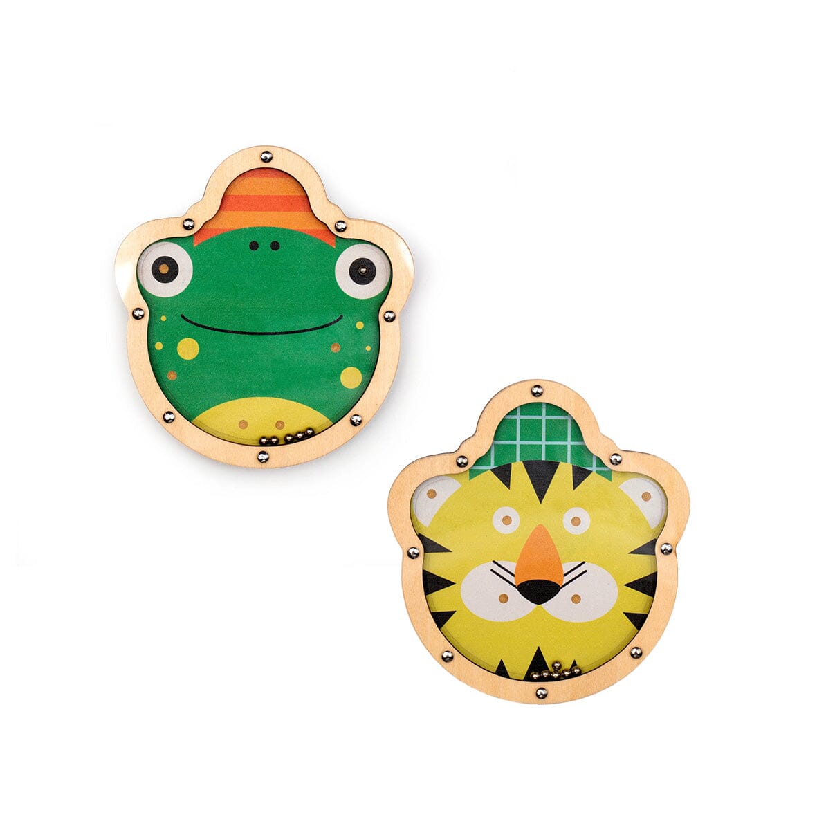 Geduldsspiel Beidseitig "Tilt & Roll" Motorikspielzeug KIKKERLAND Frosch/Tiger