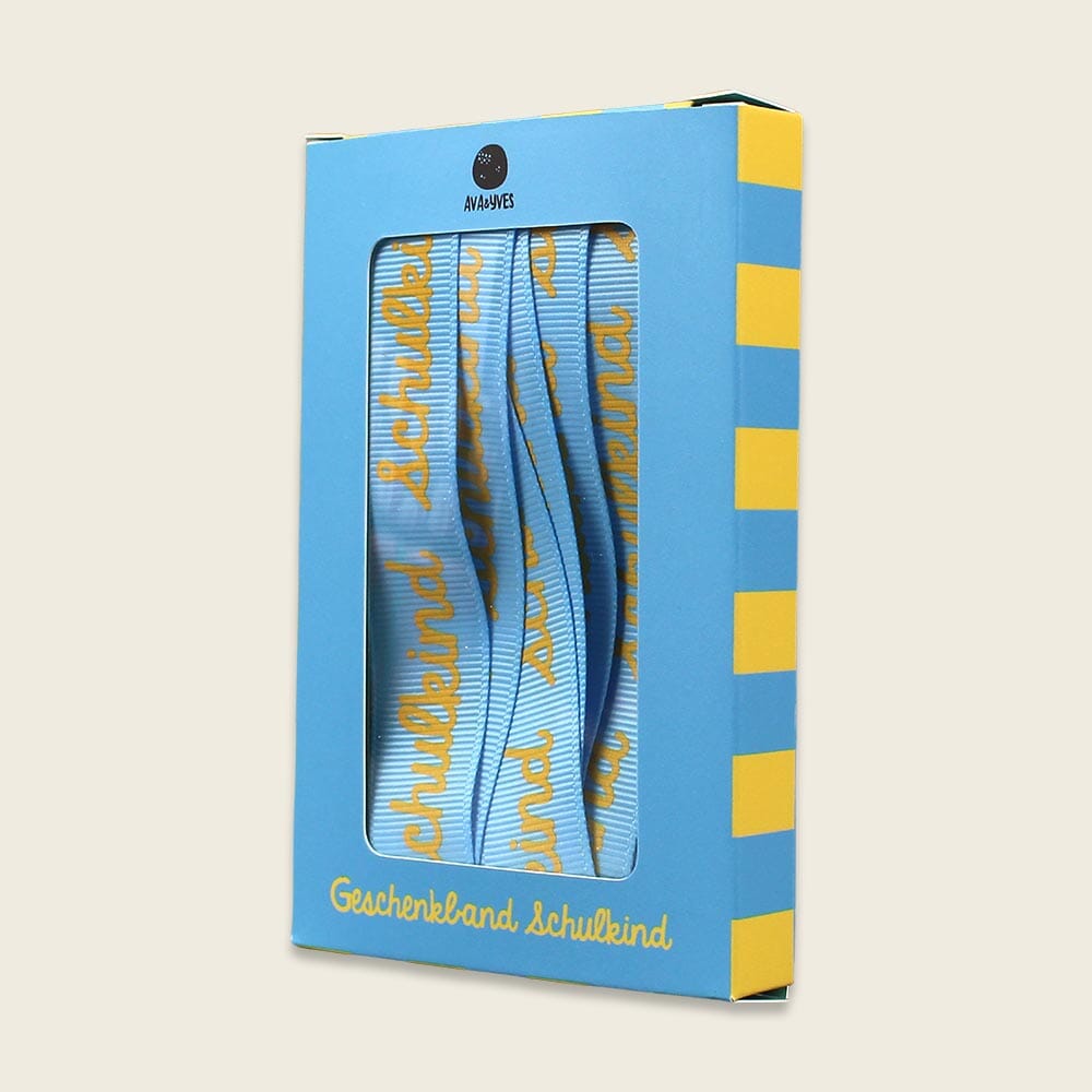 Geschenkband-Set "Schulkind" Armband ava&yves Blau