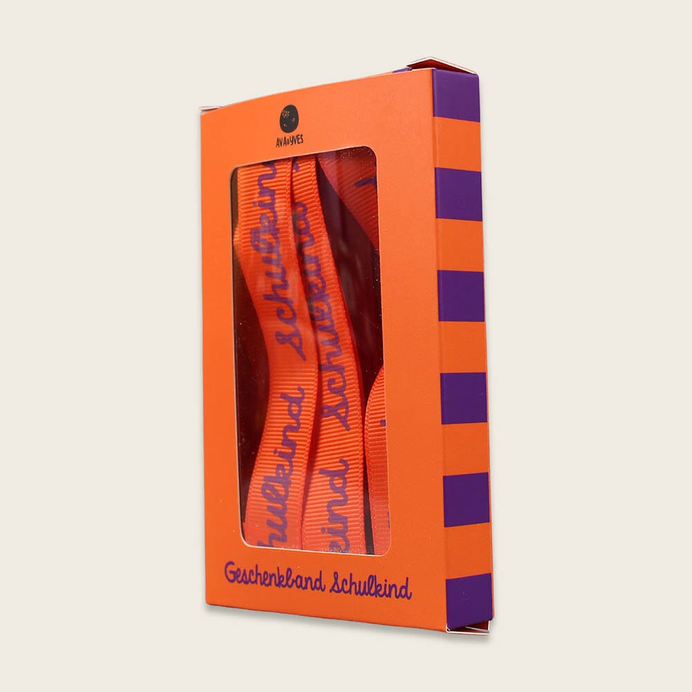 Geschenkband-Set "Schulkind" Armband ava&yves Orange
