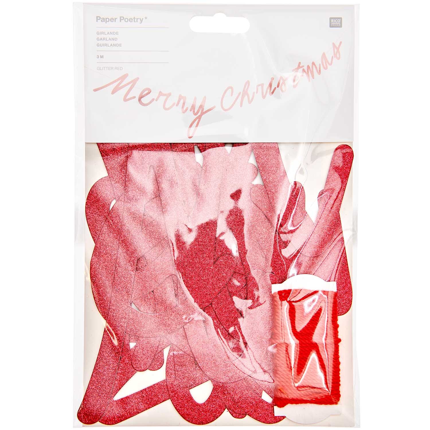 Girlande Glitter "Merry Christmas" Girlande Rico Design