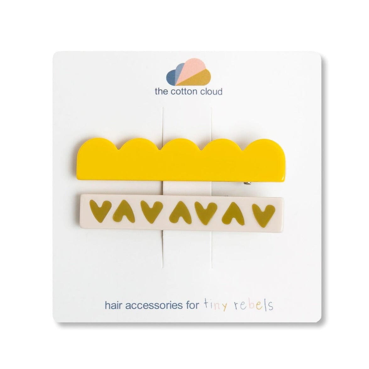 Haarclip 2er Set "Maxi Yellow" Haaraccessoires the cotton cloud