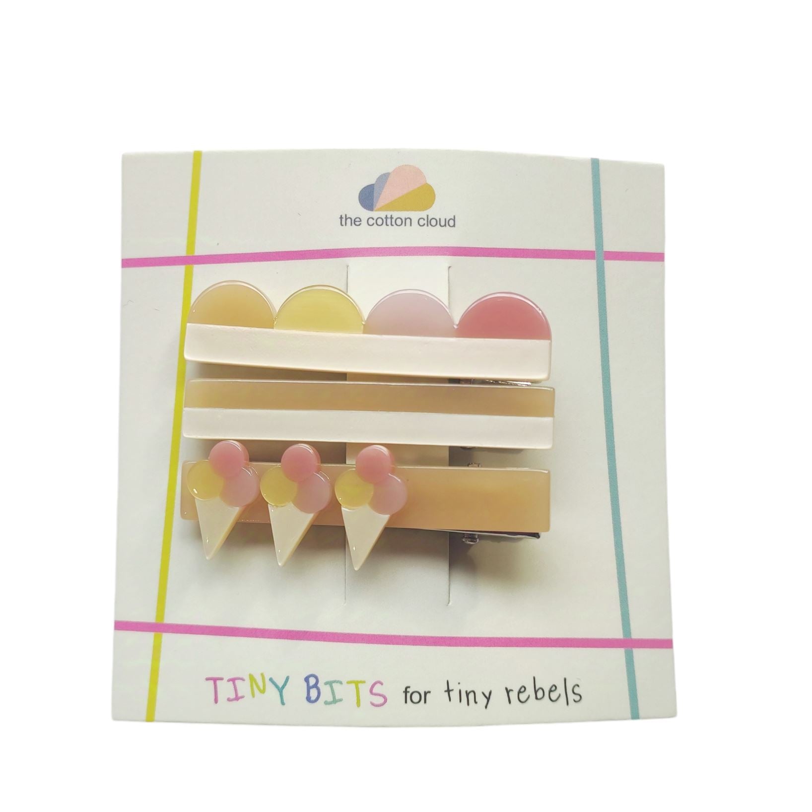 Haarclip 3er Set "Ice Cream" Haaraccessoires the cotton cloud