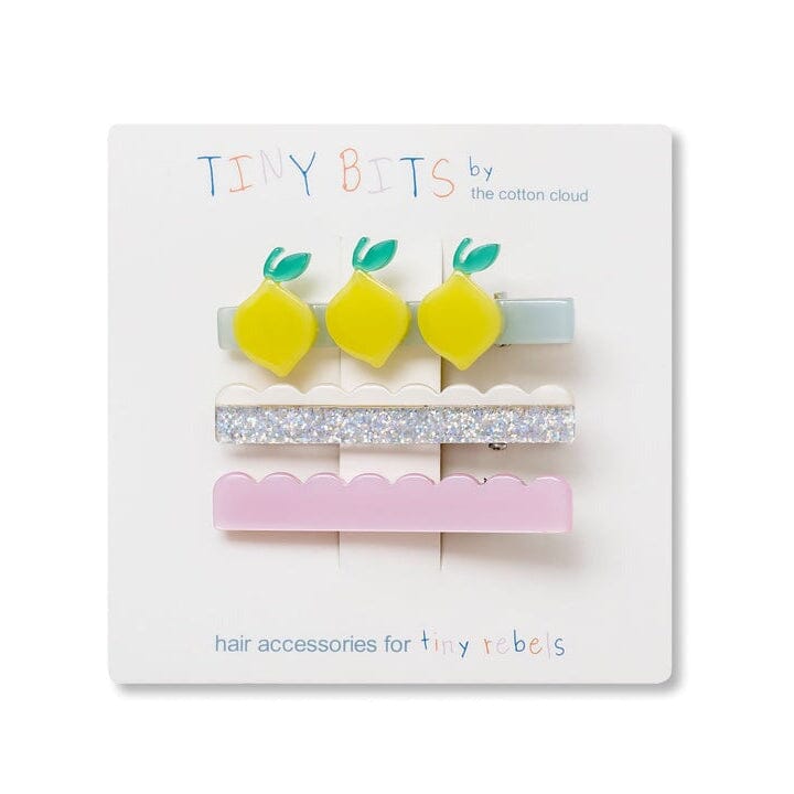 Haarclip 3er Set "Waves Lemon" Haaraccessoires the cotton cloud